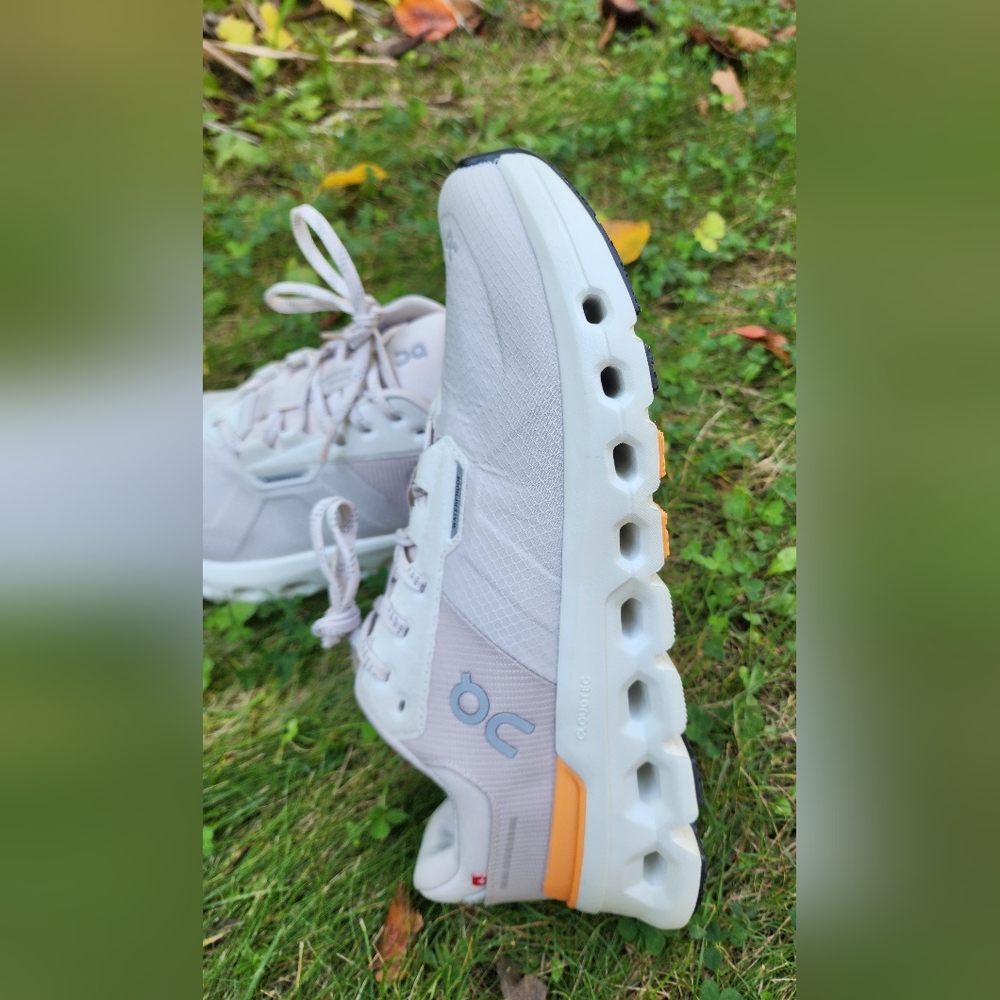 Size 9 - New Women's On Running Cloydrunner Waterproof Wolf/Tangerine - Picture 4 of 9